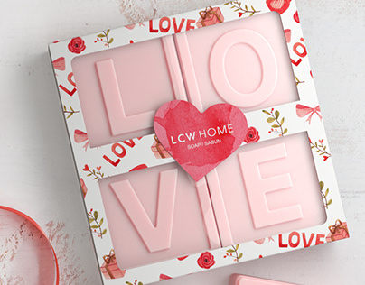 LCW Valentine's Day Soap Packaging Design