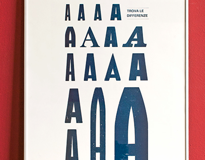 A - Find the differences  I  Letterpress poster 50x70