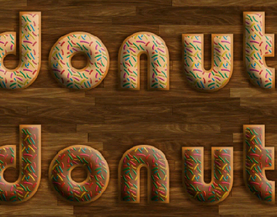 donuts text style