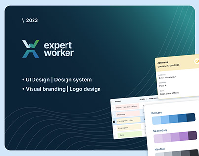Expert Worker \ UI & Design system \ Logo Design