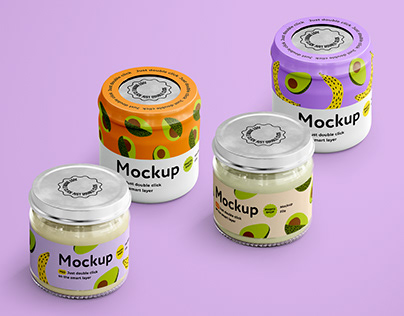 food jar branding mockup free | Jam | Honey, Peanut jar