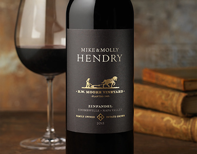 Mike & Molly Hendry Wine Packaging & Logo Design