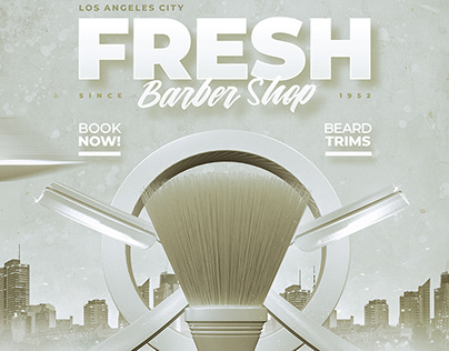 Barber Shop Flyer Vintage Poster Design
