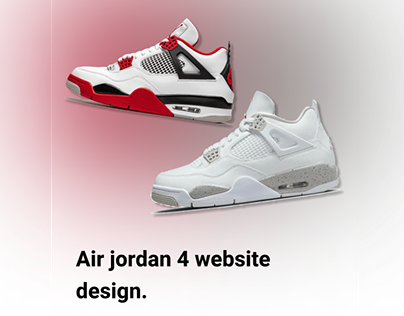 Air jordan 4 website design.
