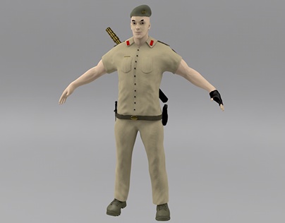 Egyption Saaqa General - Game Character 3D model