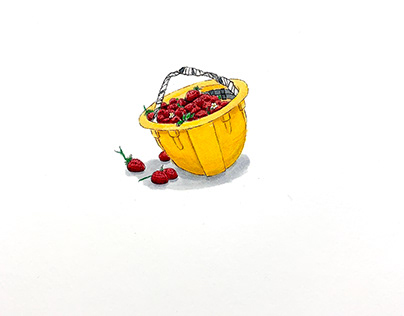 strawberries in a hard hat study (slipped)