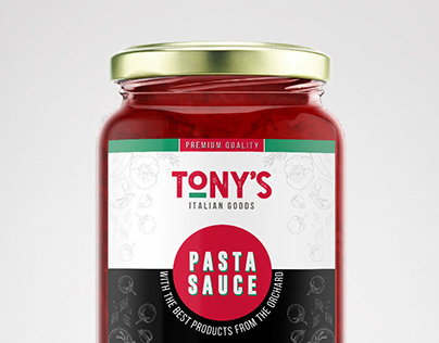 Tony's Italian Goods - Pasta Sauce - ProductLabel