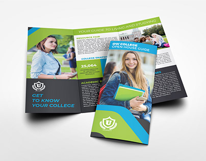 College Open House Tri-Fold Brochure Template