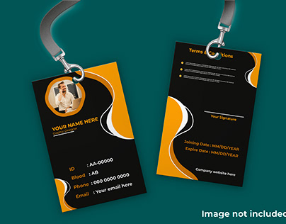 Modern and Professional corporate ID card design.