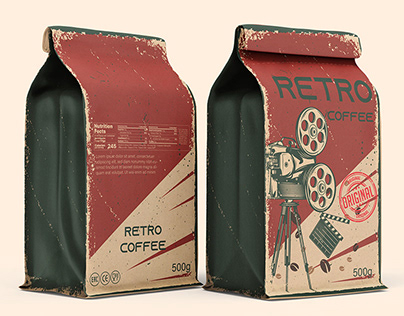 "RETRO" COFFEE packaging (for sale)