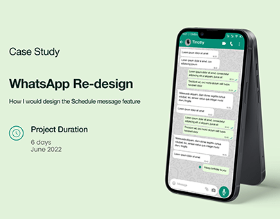 WhatsApp Redesign(Schedule message) Case Study