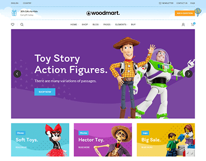 Toy Website - Home Page