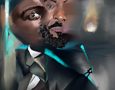 Idris Elba as James bond - surrealist piece