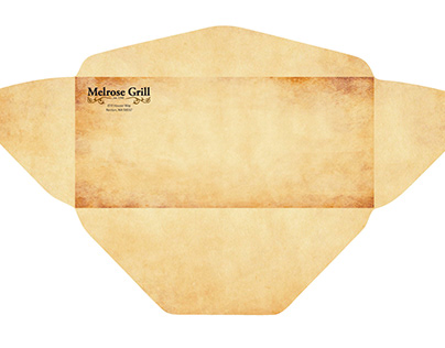 Proposed envelope design for Melrose Grill