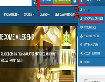 How to withdraw 1XBET Malaysia