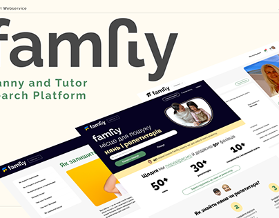 Famfly - nanny and tutor search platform | UXUI design