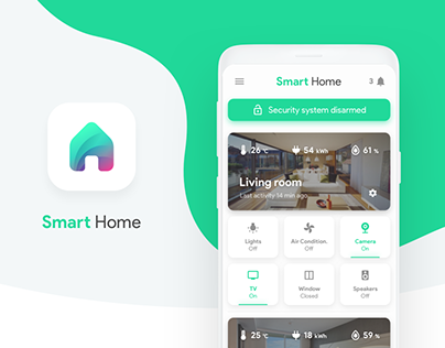 Smart Home - IoT & Security App | Concept Design