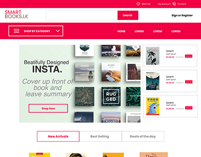 Online book store design