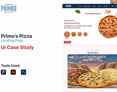 Primo's Pizza Landing Page