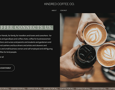 kindred coffee co. squarespace web design