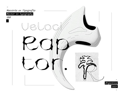 Project thumbnail - Velociraptor - Typeface Design Project