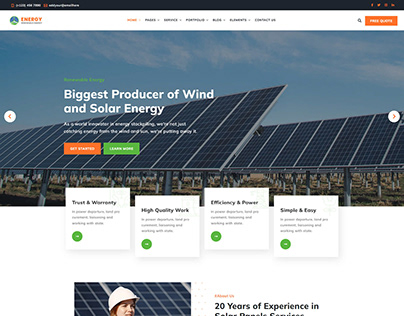 Energy - Wind & Solar Energy HTML Template