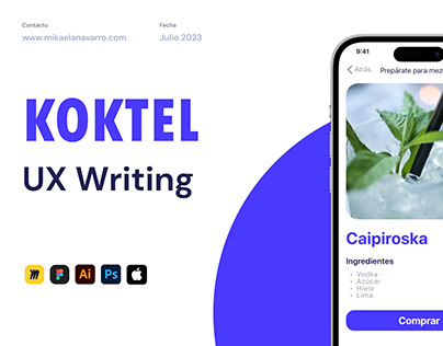 Koktel App - UX Writing