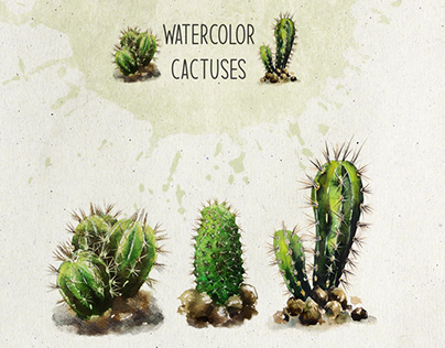 WATERCOLOR CACTUSES