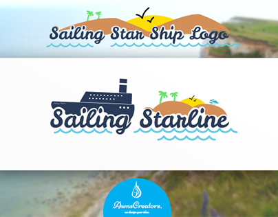 Sailing Star Ship Logo