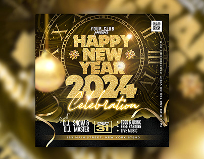 New Year 2024 PSD Template