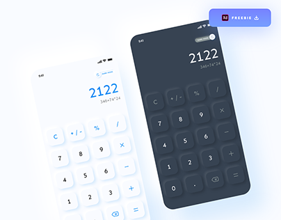 Calculator UI design - (Freebie)