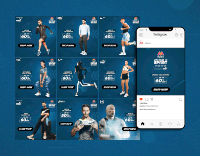 Project thumbnail - Myntra United In Sport Sale Social Media Carousel