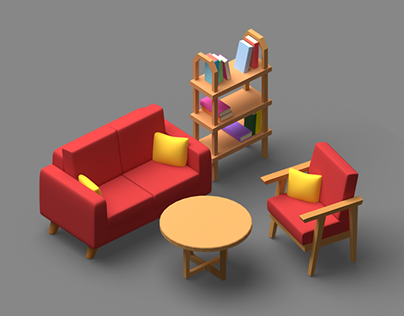 Furniture - 3D in color ((Match-3) )