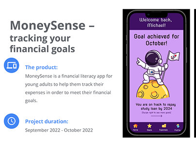 MoneySense - tracking your financial goals