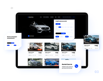 Rental car company website – UX/UI design