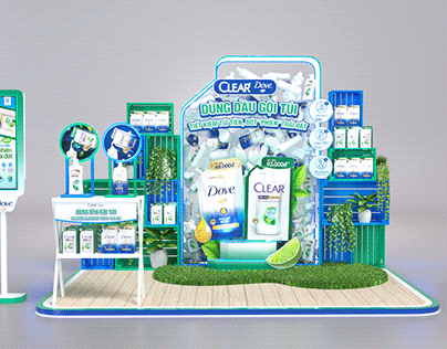 DOVE AND CLEAR REFILL BOOTH