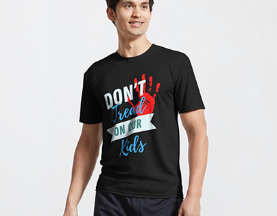 Don't tread on our kids trendy t-shirt design