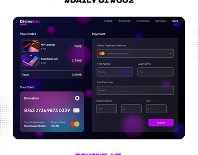 Day 02/100 (Credit Card Payment) - Daily UI Challenge