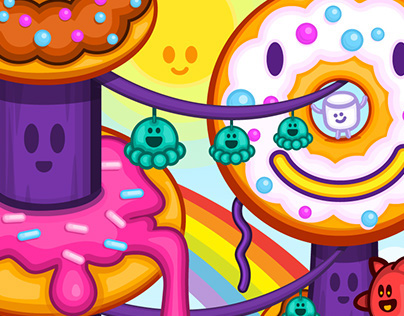 Donut World - Illustration Poster!