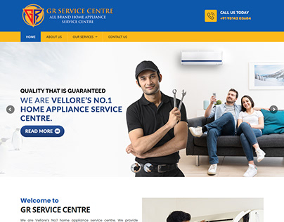 Home Appliance Service Centre Website Design