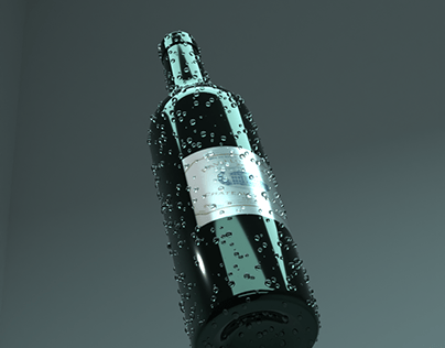 Wet Wine bottle