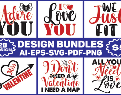 Valentine's Day SVG Design Bundle