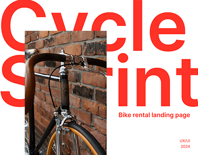 Bike Rental Service Landing Page Design