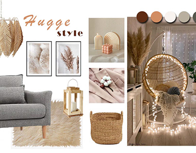 Mood board for a hugge-style apartment
