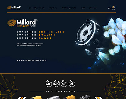 REDISEÑO WEB MILLARD - Concepto simple / tecnológico