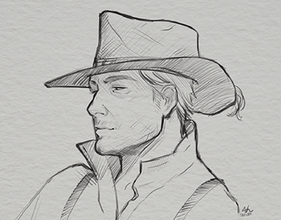 Arthur Morgan (Red Dead Redemption 2) Sketch by DinkyDoodlesArt on  DeviantArt