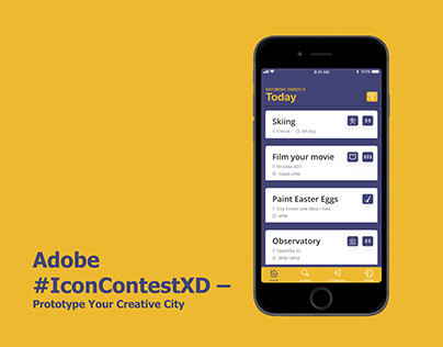 Adobe #IconContestXD – Prototype Your Creative City App