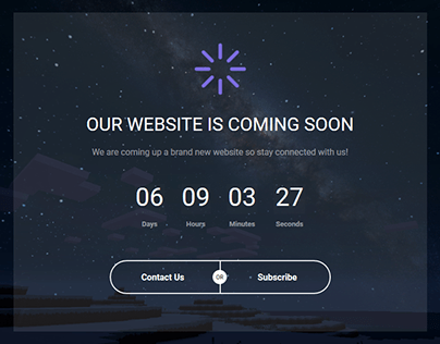Coming soon, welcome, landing page by The7 theme