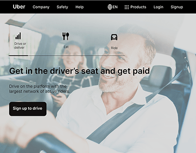 Uber Web Page Design