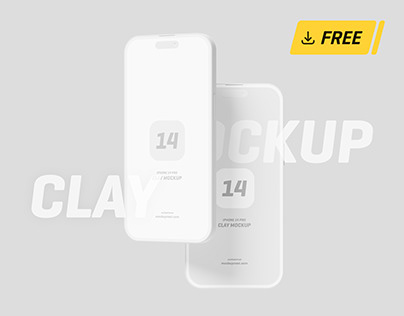 Free iPhone 14 Pro Clay Mockup 😍